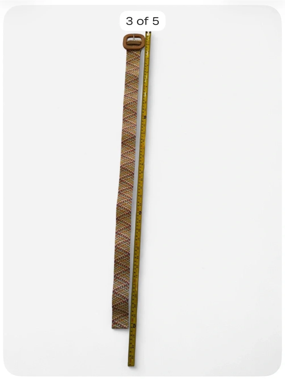 Women’s Multicolor Woven Straw Waist Belt | Square Buckle | NWOT